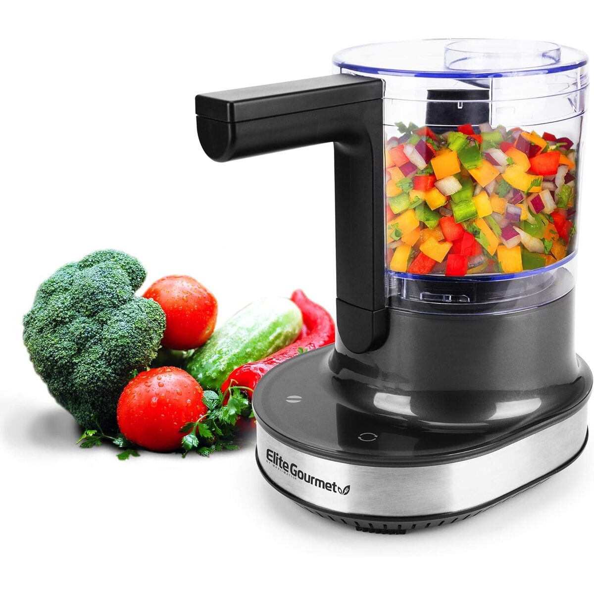 Elite Gourmet Up / Down 4 Cup Food Chopper with Touch Screen