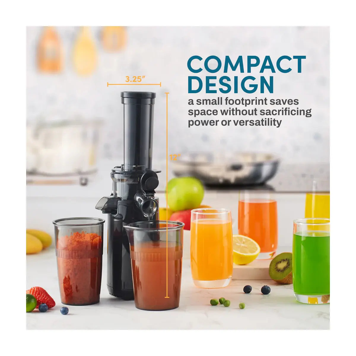 Elite Gourmet 16Oz Compact Masticating Slow Juicer