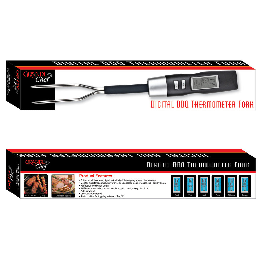 Grande Chef Digital BBQ Thermometer Fork
