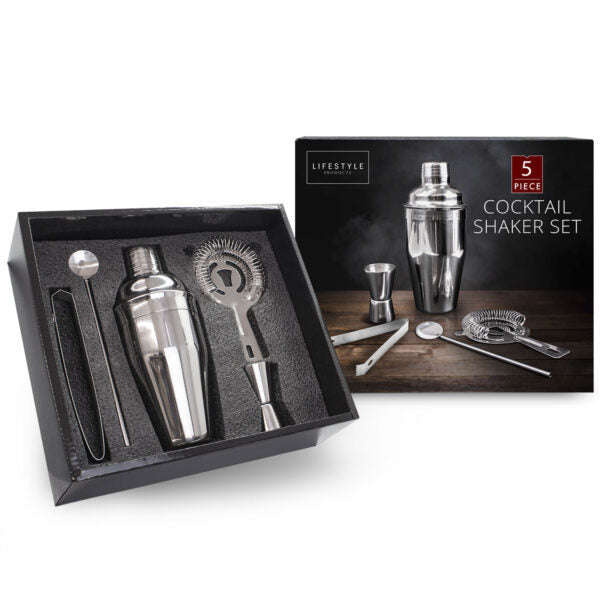 LifeStyle Products 5 pc Cocktail Shaker Set