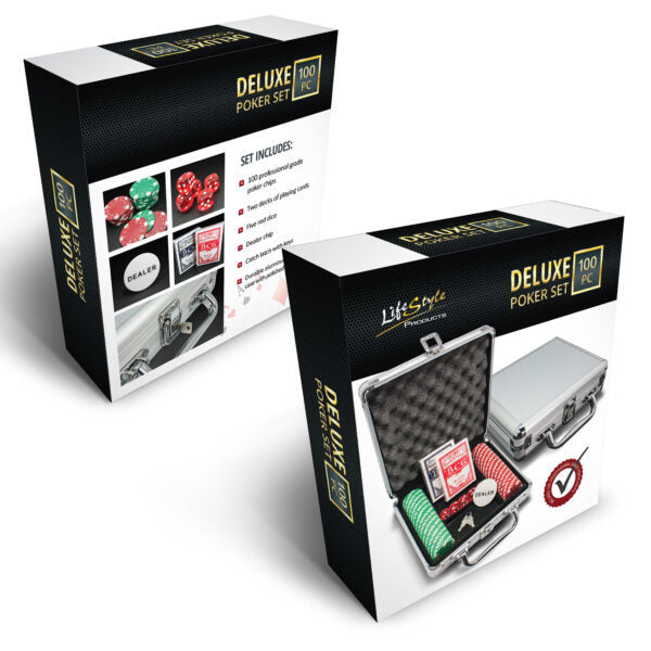 LifeStyle Products Deluxe 100 pc Poker Set