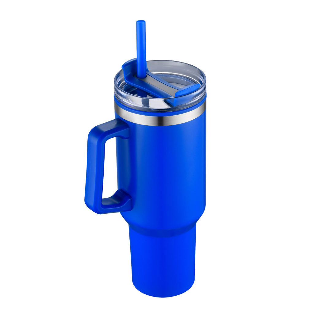 The Hidrator II 40 oz Stainless Steel Travel Mug with Handle and Straw