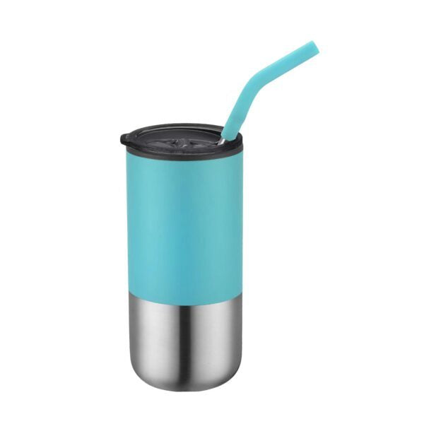 Brazos 16 oz Double Wall Tumbler with Stainless Steel Straw
