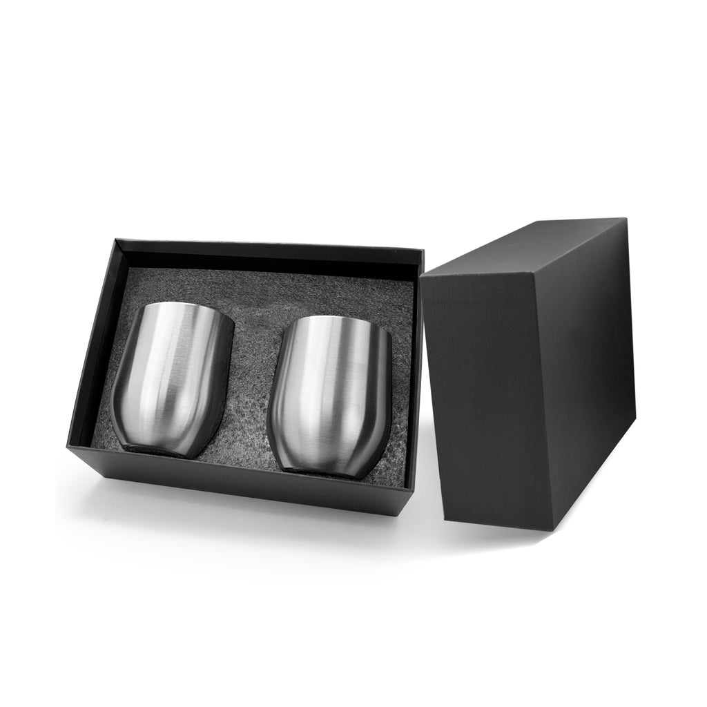 2 pc Stainless Steel Stemless Wine Tumbler