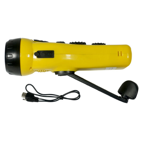 Sol Dynamo Flashlight, AM/FM Radio, Phone Charger & Emergency Siren