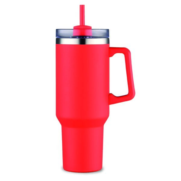The Hidrator 40 oz Stainless Steel Travel Mug with Handle and Straw