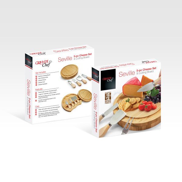 Grande Chef Seville 5 pc Bamboo Cheese Set