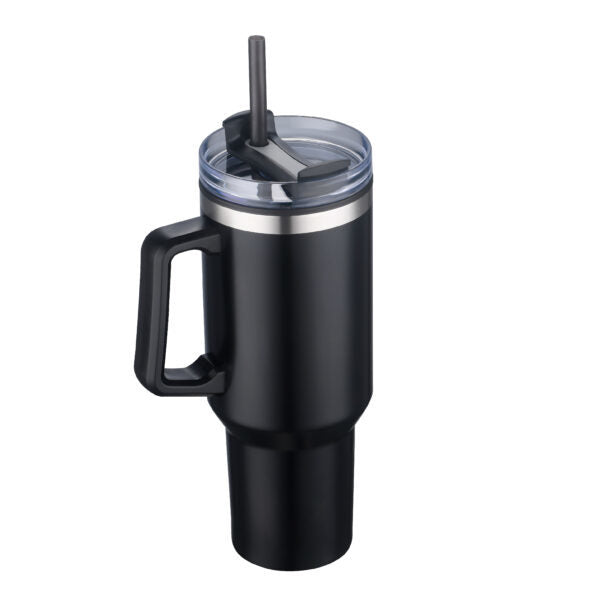 The Hidrator II 40 oz Stainless Steel Travel Mug with Handle and Straw