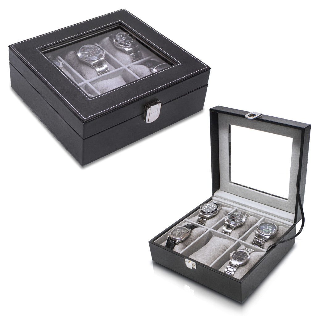 LifeStyle Products Leatherette Watch Box