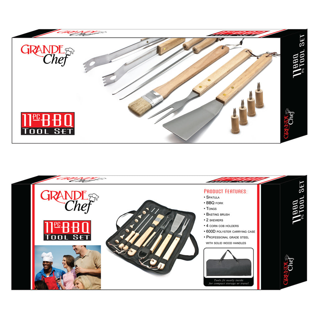 Grande Chef 11 pc BBQ Tool Set