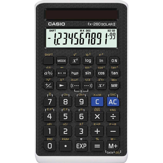 Casio Scientific Calculator, LCD Display, Black