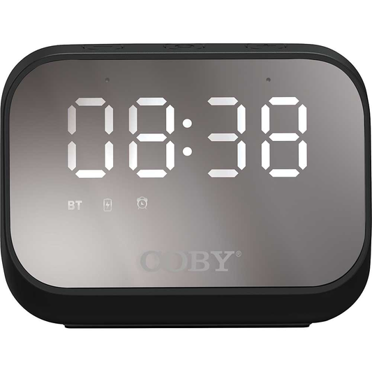 Coby Portable Alarm Clock, Black