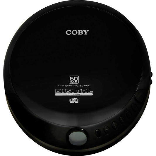 Coby Portable Compact CD Player, Black