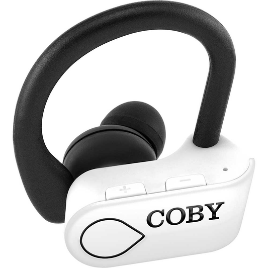 Coby True Wireless Sport Earbuds, White