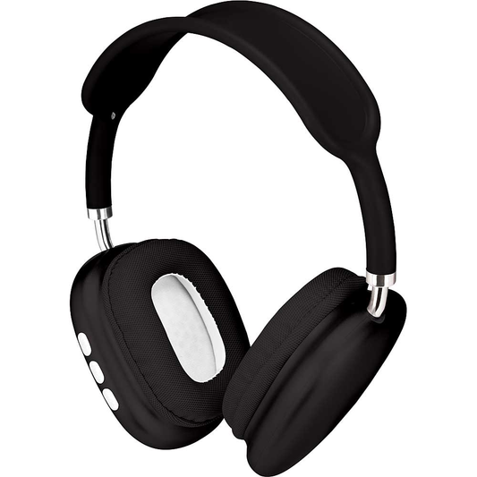 Coby Wireless Metal Folding Headphones, Black
