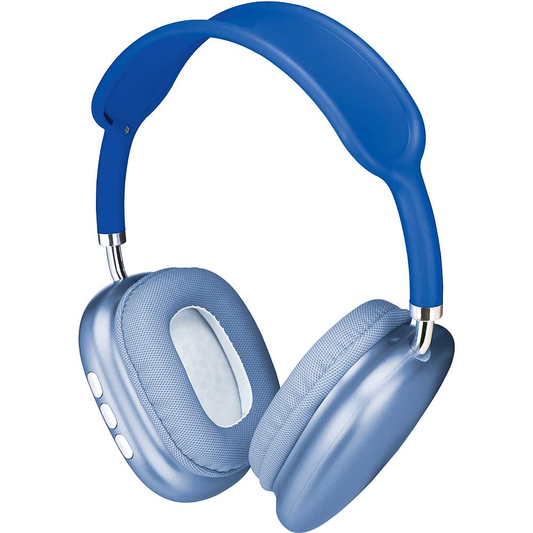 Coby Wireless Metal Folding Headphones, Blue