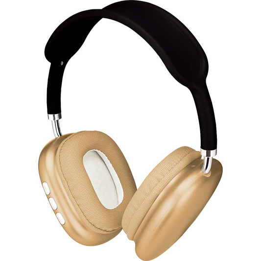 Coby Wireless Metal Folding Headphones, Gold
