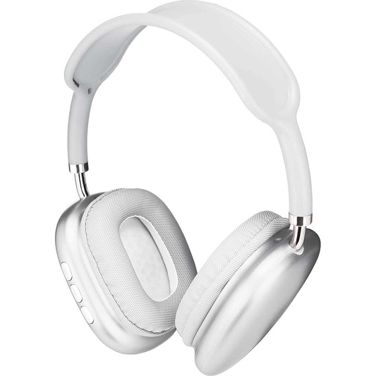 Coby Wireless Metal Folding Headphones, Silver
