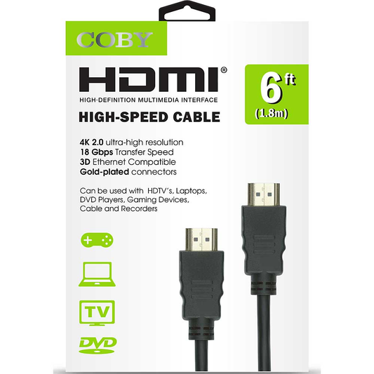 Coby 6FT HDMI Cable