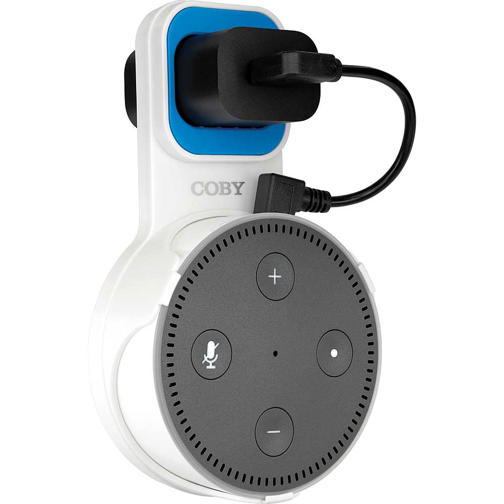 Coby Wall Mount for 2nd Gen. EchoDot, White