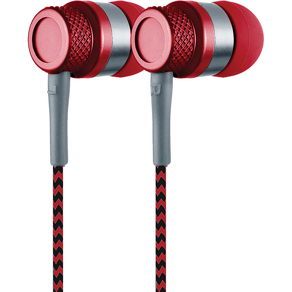 Coby "Jammerz" Metal Stereo Earbuds, Red