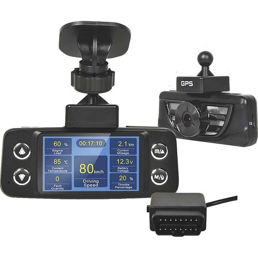 Coby OBD Detection GPS Logger Car Dash Cam w/DVR