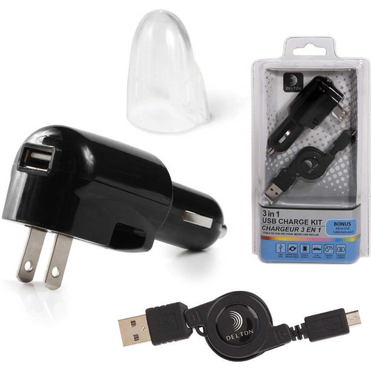 Delton 3 IN 1 Charging Kit Micro USB