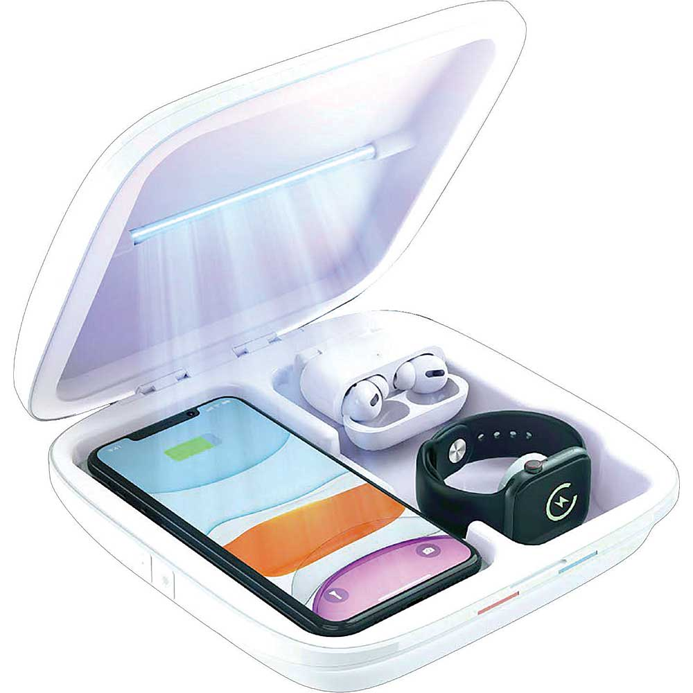 FirstHealth Multi-Device UV-C Sanitizing Box with Wireless Charging