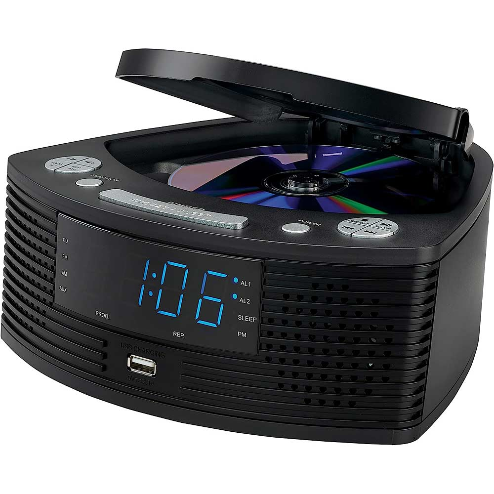 JENSEN Stereo Compact Disc Player with AM/FM Digital Dual Alarm Clock Radio