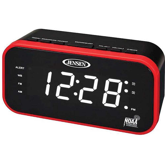 JENSEN Digital Clock Radio with Weather Alert