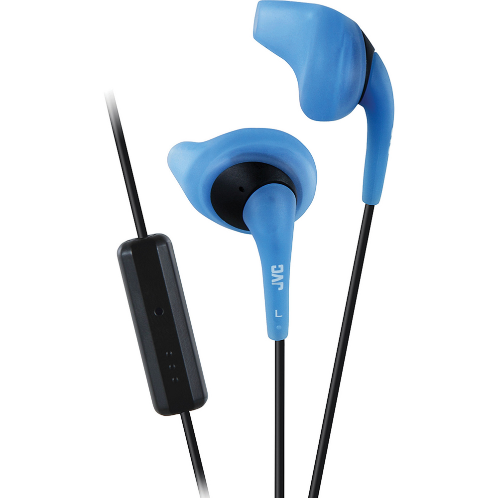 JVC "Gumy Sports" In-Ear Headphone w/Remote & Mic, Blue