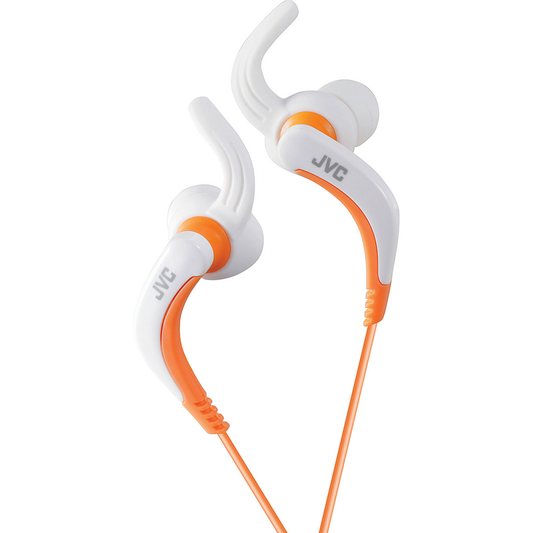 JVC Sports Clip Earbuds, White