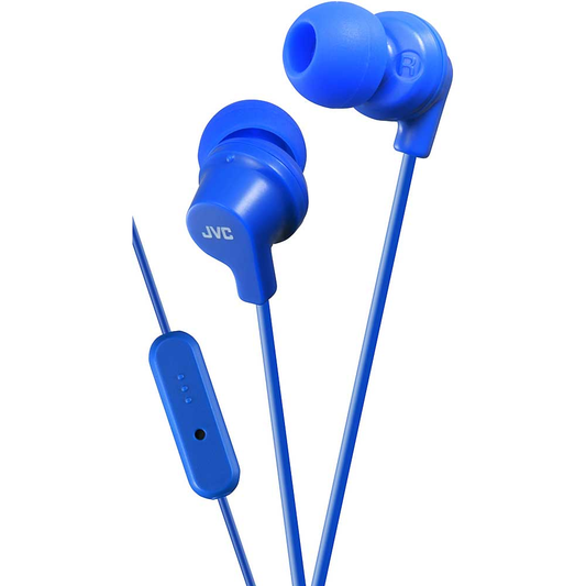 JVC In-Ear Headphones with Microphone, Blue