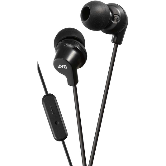 JVC In-Ear Headphones with Microphone, Black