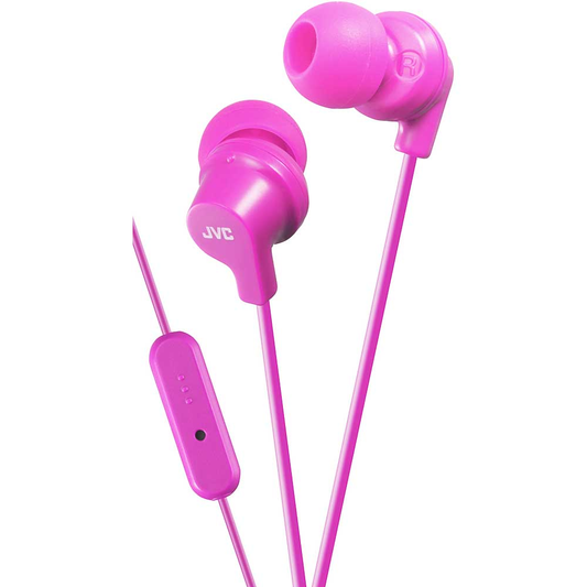 JVC In-Ear Headphones with Microphone, Pink