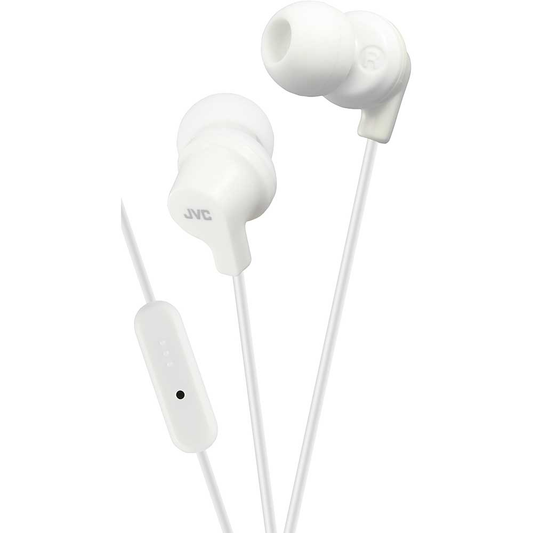 JVC In-Ear Headphones with Microphone, White