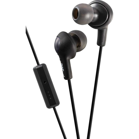 JVC "Gumy Plus" In-Ear Headphones with Mic & Remote, Black