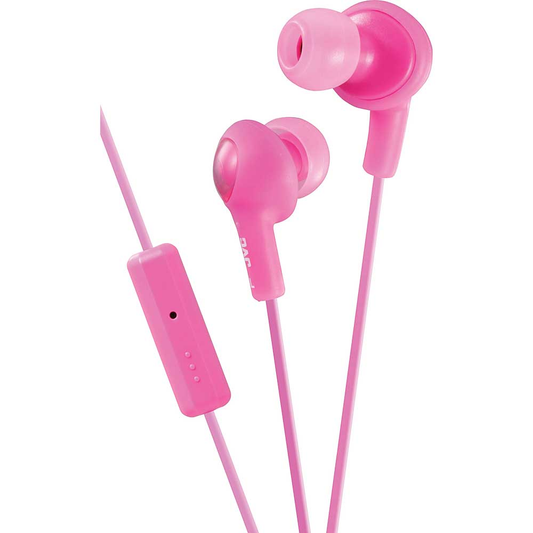 JVC "Gumy Plus" In-Ear Headphones with Mic & Remote, Pink