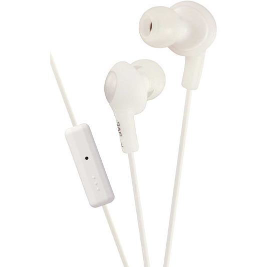 JVC "Gumy Plus" In-Ear Headphones with Mic & Remote, White