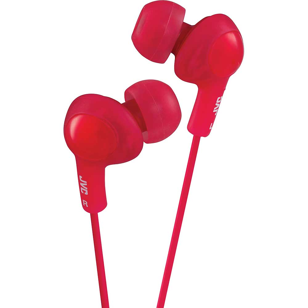 JVC "Gumy Plus" Earbuds, Red