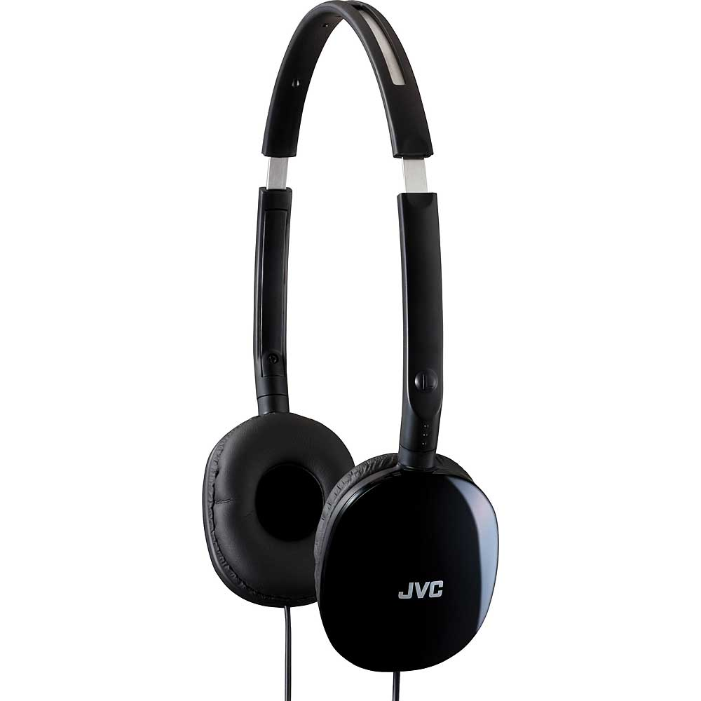 JVC �FLATS" Foldable Headphones, Black