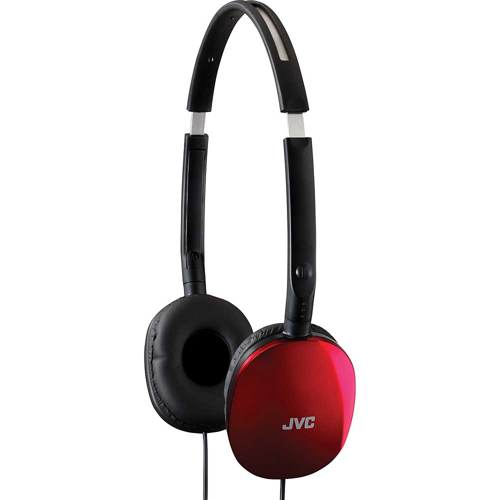 JVC �FLATS" Foldable Headphones, Red