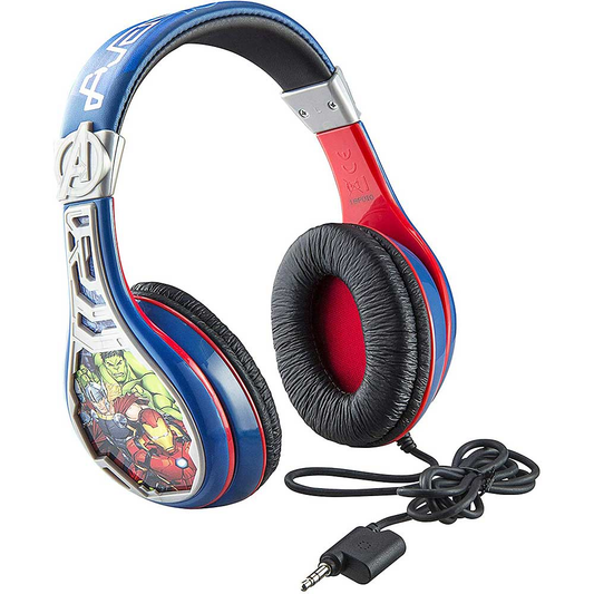 KID DESIGNS Avengers Headphones for Kids with Built in Volume Limiting Feature