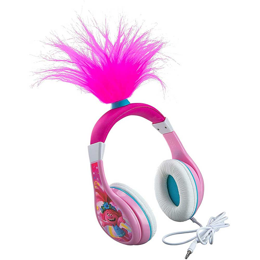 KID DESIGNS Trolls World Tour Poppy Kids Headphones, Glow in The Dark