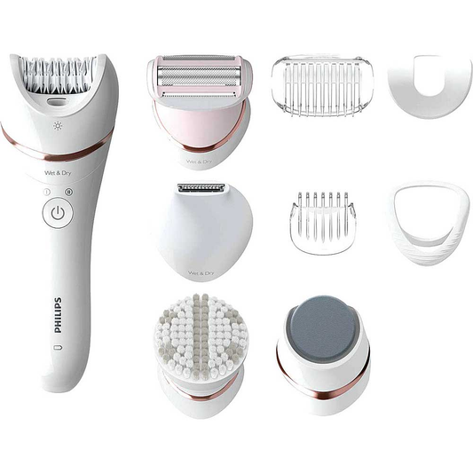 Norelco 5 in 1 Shaver, Trimmer, Pedicure and Body Exfoliator with 9 Accessories