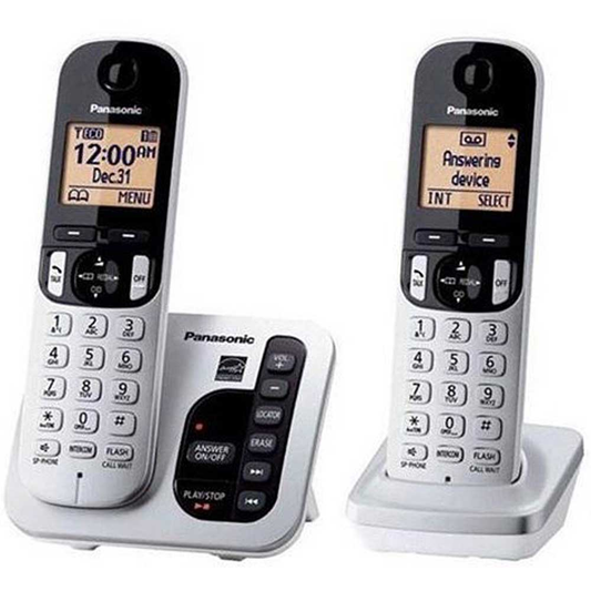 Panasonic Cordless Phone with Answering Machine, 2 Handsets