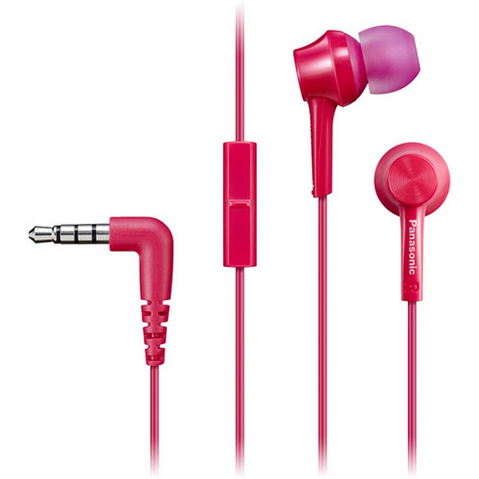 Panasonic In-Ear Headphones w/Mic, Pink