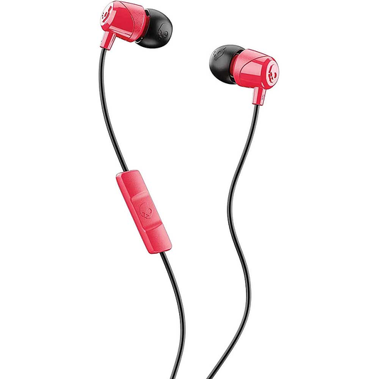 Skullcandy Jib Wired In-Ear Headphones w/Mic, Red/Black