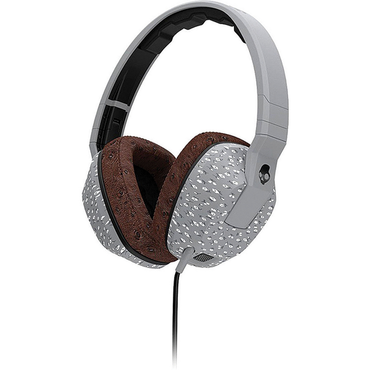 SkullCandy Crusher Headphones with Built-in Amplifier and Mic, Microfloral/Gray