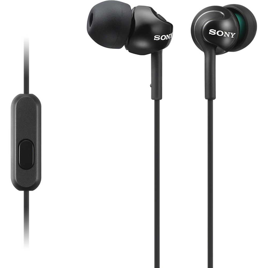 Sony Earbud Headset with Mic & Remote, Black